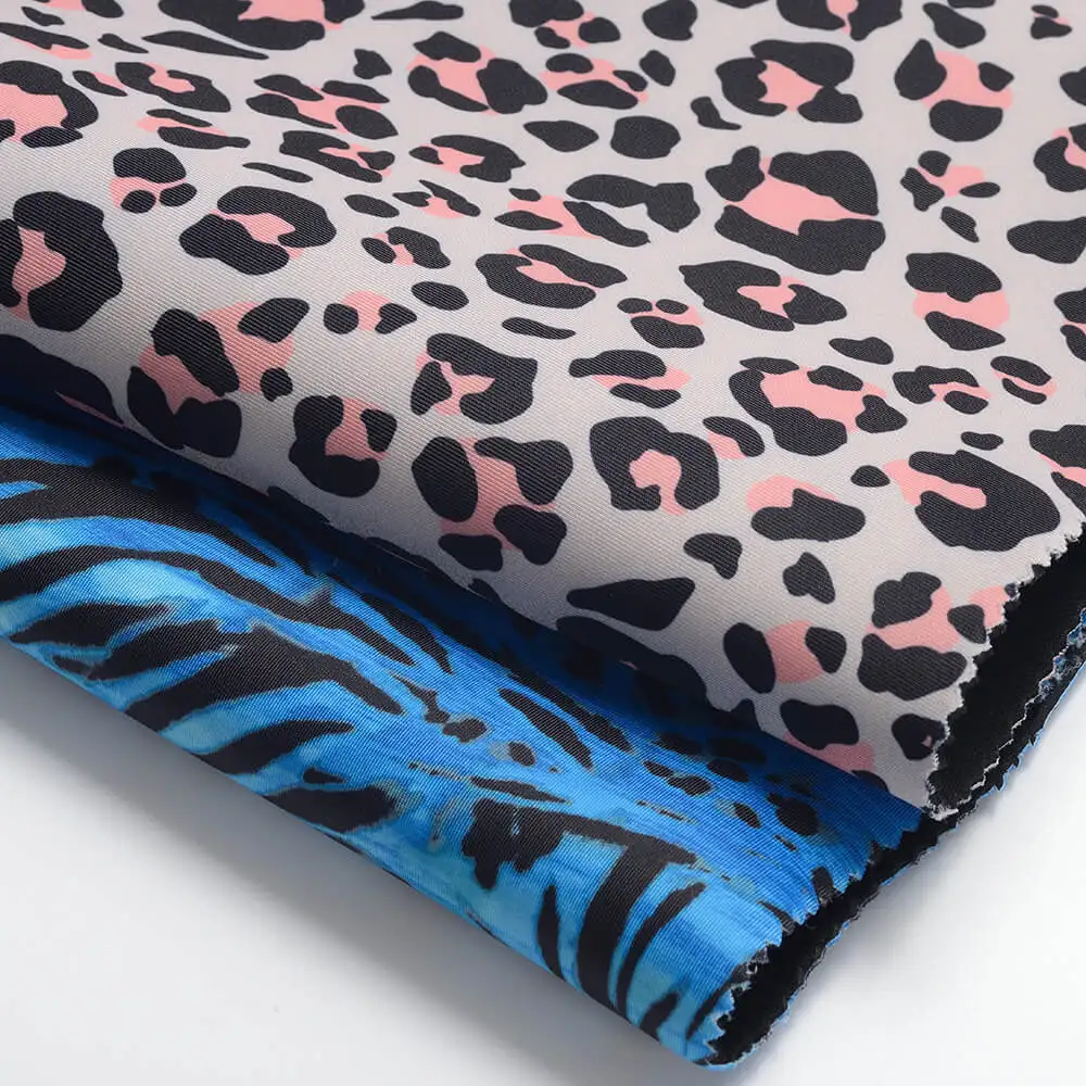 Odorless Leopard Patterned Printed Fabric Neoprene Rubber Sheets for Bags Waterproof 5mm 7mm