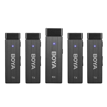 BOYA Four Channel Wireless Mic BY-W4 for Multi People Recording Interview and Vlogs with Smartphone Cameras detail image