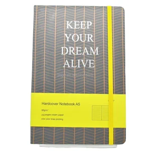 Custom Artpaper Leather Paper Hardcover Notebook 2026 Planner A5 Journal with Deboss logo Envelope