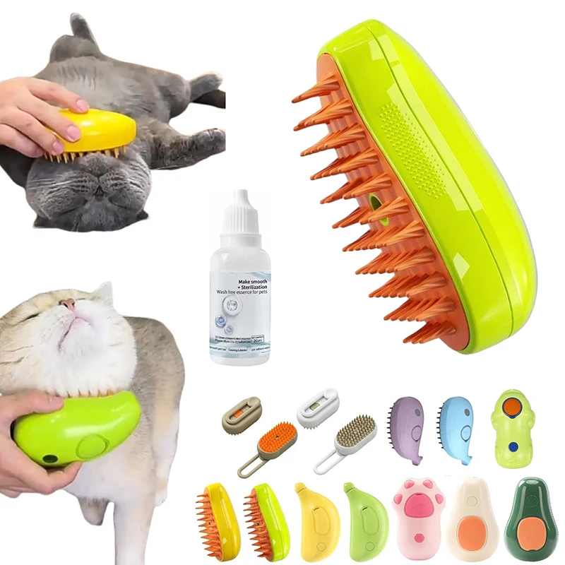 Upgaded Flea Comb, 2025 New One-Click Self-Cleaning Pet Hai Removal Comb Cats Dogs Creative Portable Cat Brush Comb Multifunctional Pet Grooming Sup%2f15461018429
