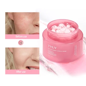 Wholesale TVLV Facial Moisturizing Anti Aging Pink Collagen Niacinamide Whitening Capsule Face Care Cream
