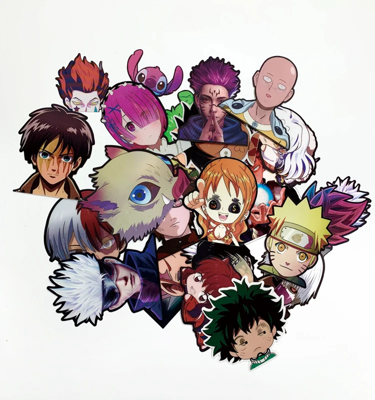 Jujutsu Kaisen Dbzed Demon Slayer 3d Waterproof Car Stickers Wall Art