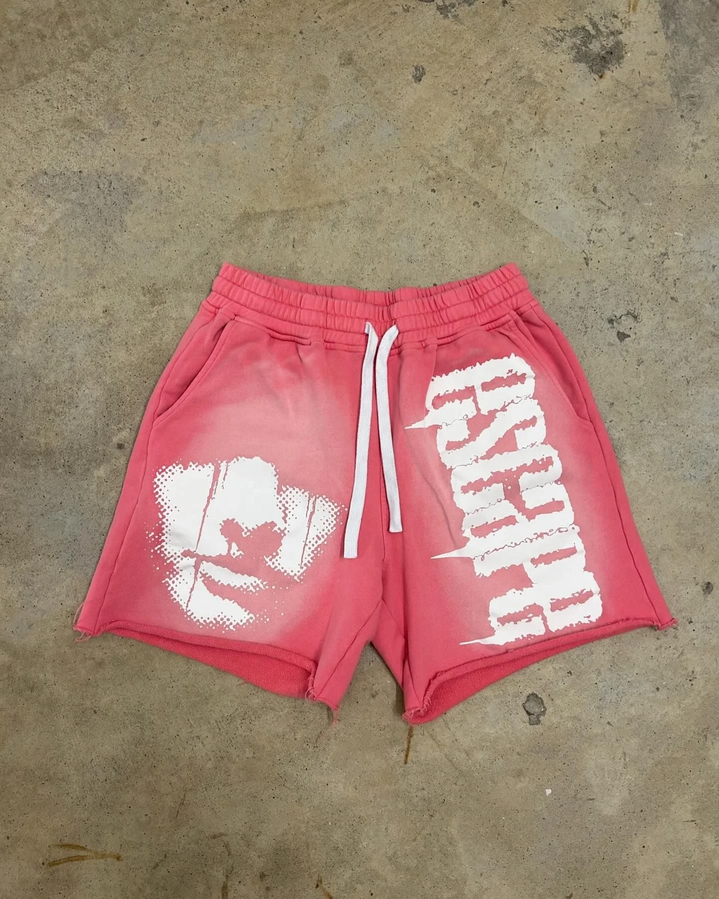 Shorts Manufacturer Custom Oversized Cotton French Terry Baggy Graphic Print Summer Dye Sun Faded Acid Washed Shorts for Men gallery 2