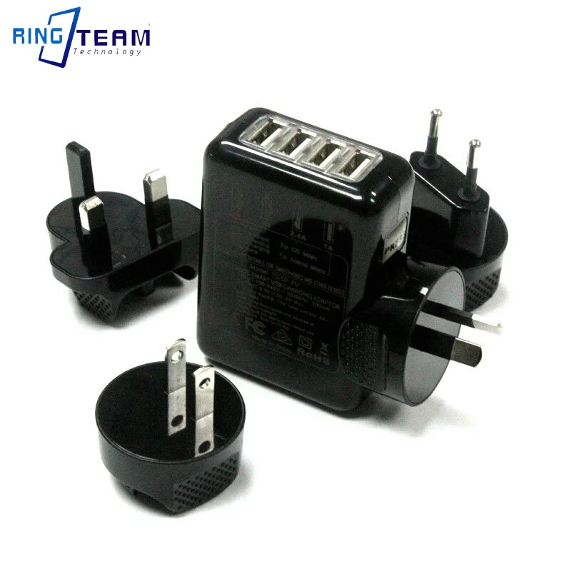 5V 4A 3 USB Travel Charger Adapter Wall Portable US/EU/UK/AU  Plug Mobile Phone Smart Charger for iPhone iPad Tablet