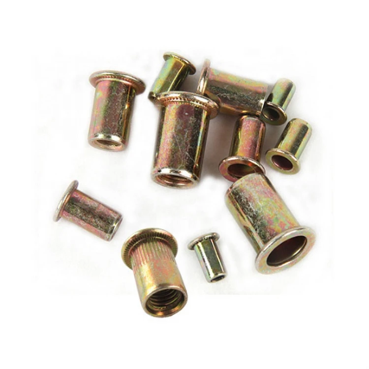 China Factory Oem Odm Fastener Customized Flat Head Hexagon Round Hex Through hole Brass Stainless Steel Blind Rivet Nut