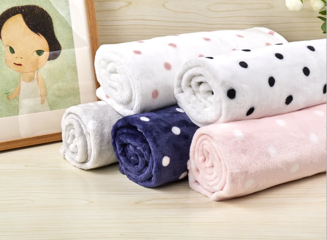 Wholesale Baby Comfortable Summer Blanket Printed Flannel Swaddle