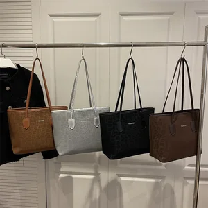 2026 New Winter Casual Retro Women's Large Capacity Handbag with Leopard Pattern Tote Bag