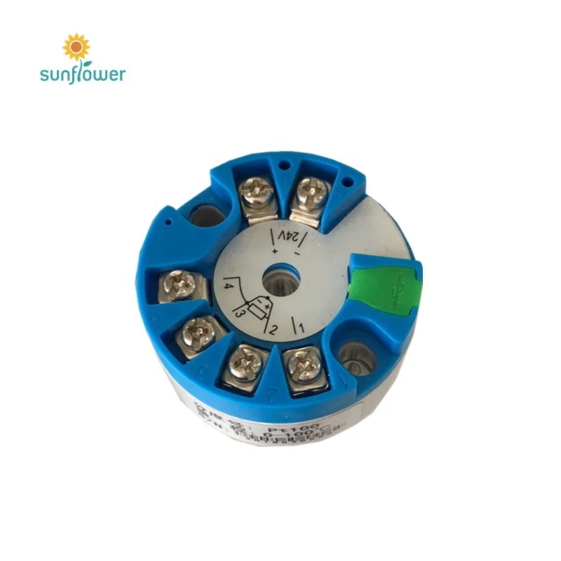 Pt100 Rtd Temperature Transmitter 4 to 20mA with Led Display Indicator