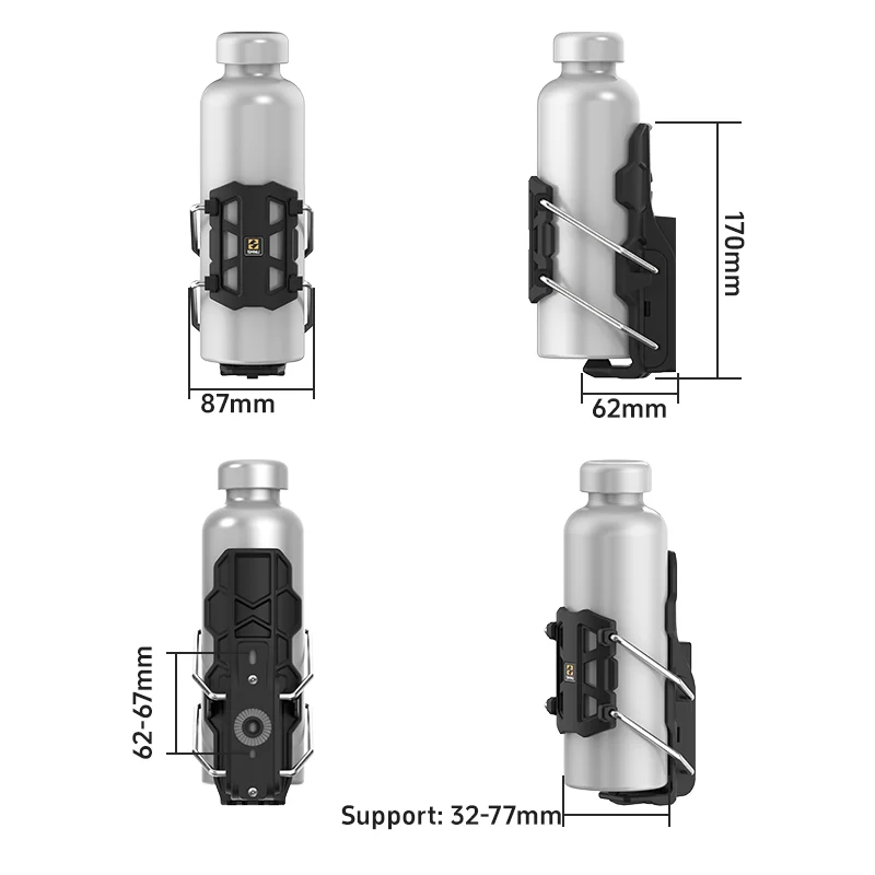 SMNU Riding Silicone Bottle Cages Bike 22-32 Handlebar Mount for Bicycle Mountain Bike Water Bottle Holder