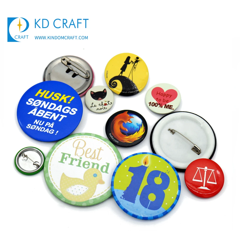 DIY Sublimation Blank Custom Round Button Badge - China