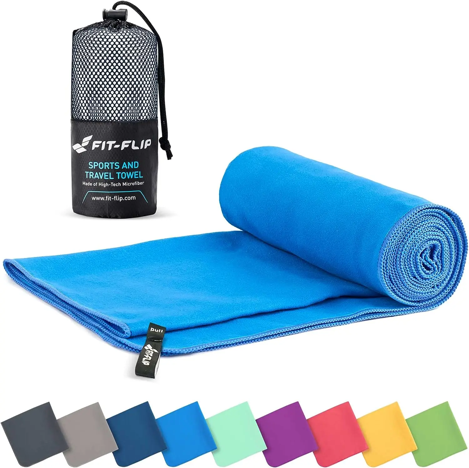 Private Label Towel Lightweight Absorbent Fast Drying Breathable Custom Microfiber Gym Sports Towel