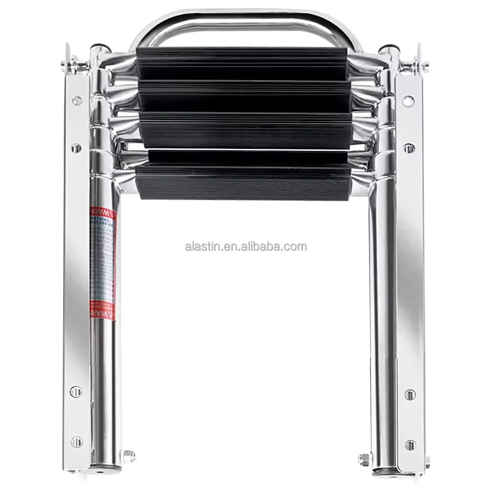 High Quality 4 Steps Boat Ladder Stainless Steel Marine Hardware Folding Telescopic Yacht Swim Ladder