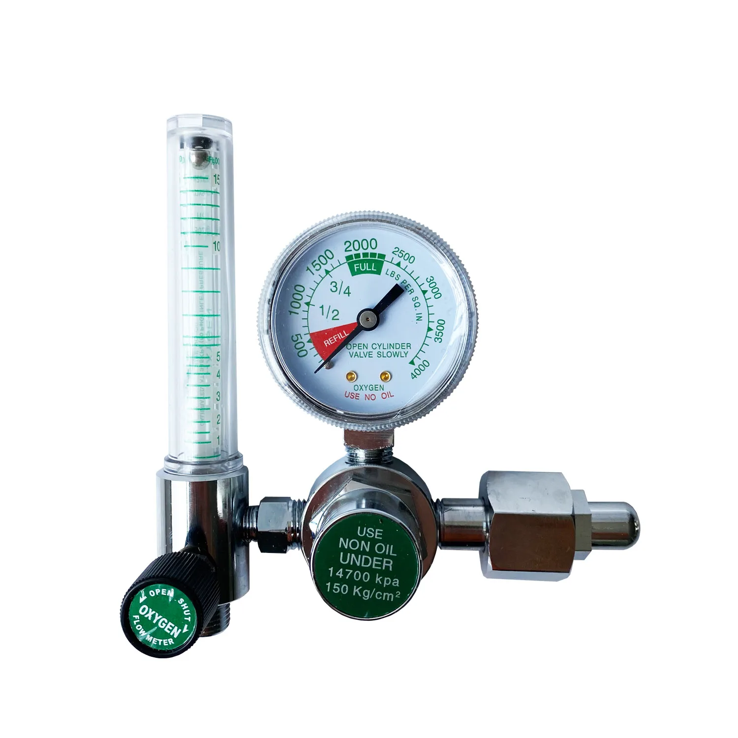 Oxygen Pressure Regulator With Flowmeter For Oxygen Cylinder Cga 540 Style 0 15lmin Buy 4821