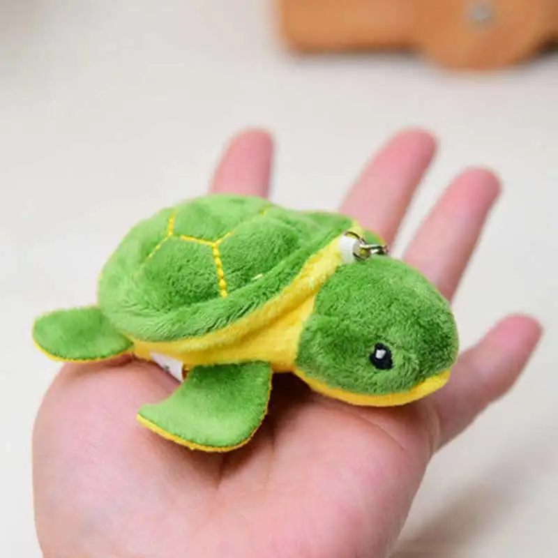 Wholesale Soft Fur Cute Stuffed Animal Charm Keyring Mini Turtle Plush ...