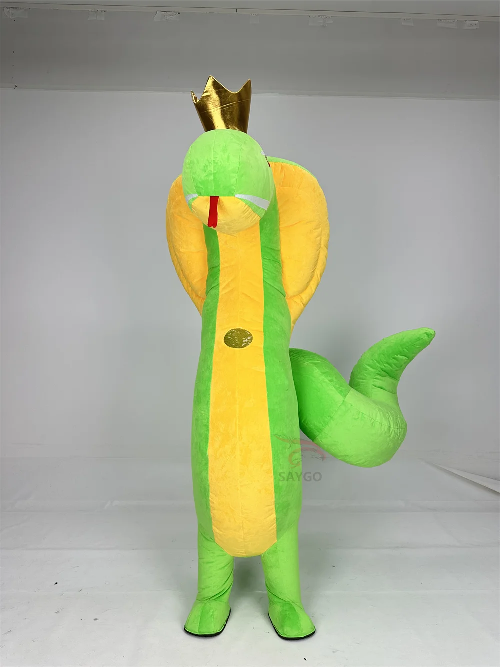 Happy Sky Commercial Unisex Full-Body Inflatable Mascot Costume Interactive Cartoon Plush Long Neck Snake for Easter/Halloween