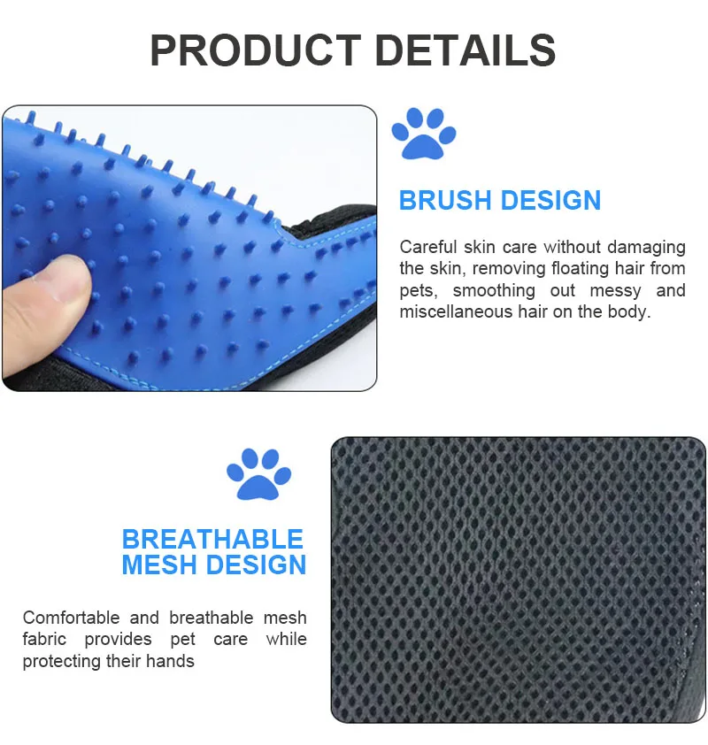 Factory Wholesale Pet Cleaning Grooming Bathing Gloves Pet Deshedding