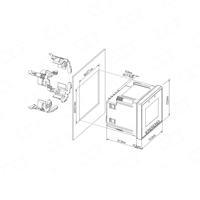 CET PMC-D721MD 10-1000 вход dc измеритель энергии RS485 modbus с данными lpogger для панели солнечных батарей для дозирования