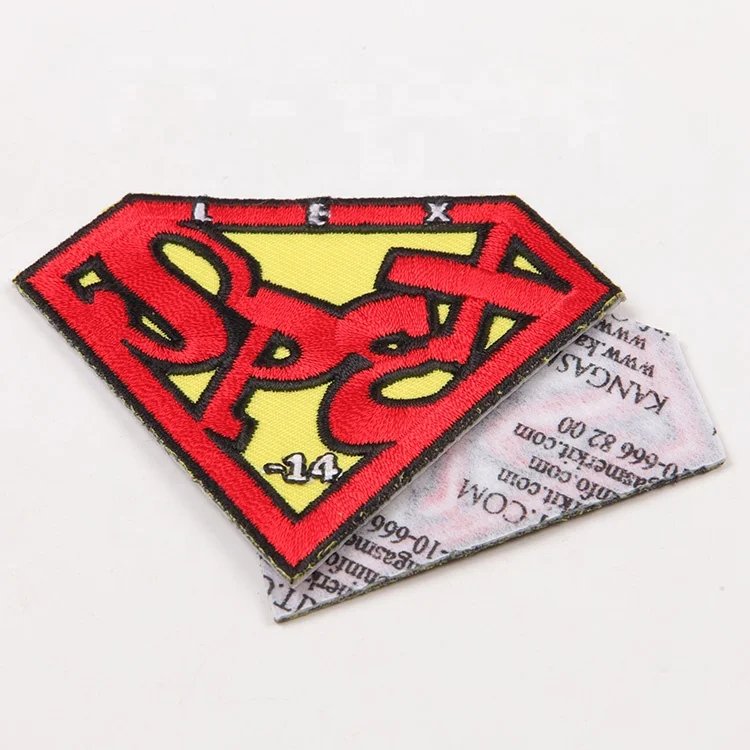 Sew on Embroidered Clothes Labels OEM Factory Custom Made Logo Embroidery Diamonds Patches for Hats
