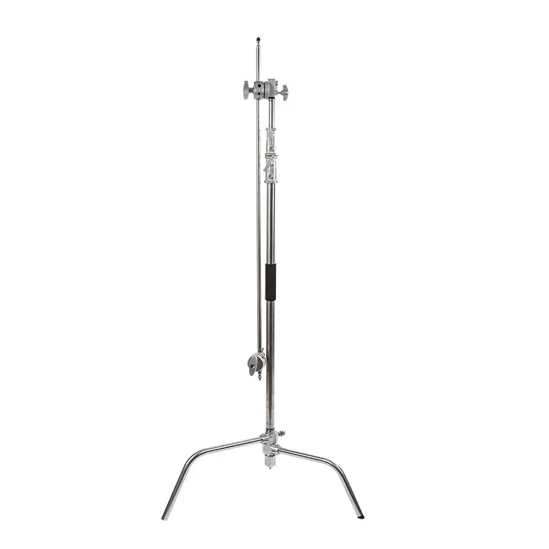 C Stand Photo Studio Heavy Duty Light Stand C Type Stand with Extension Arm and Grip Head Flding Legs
