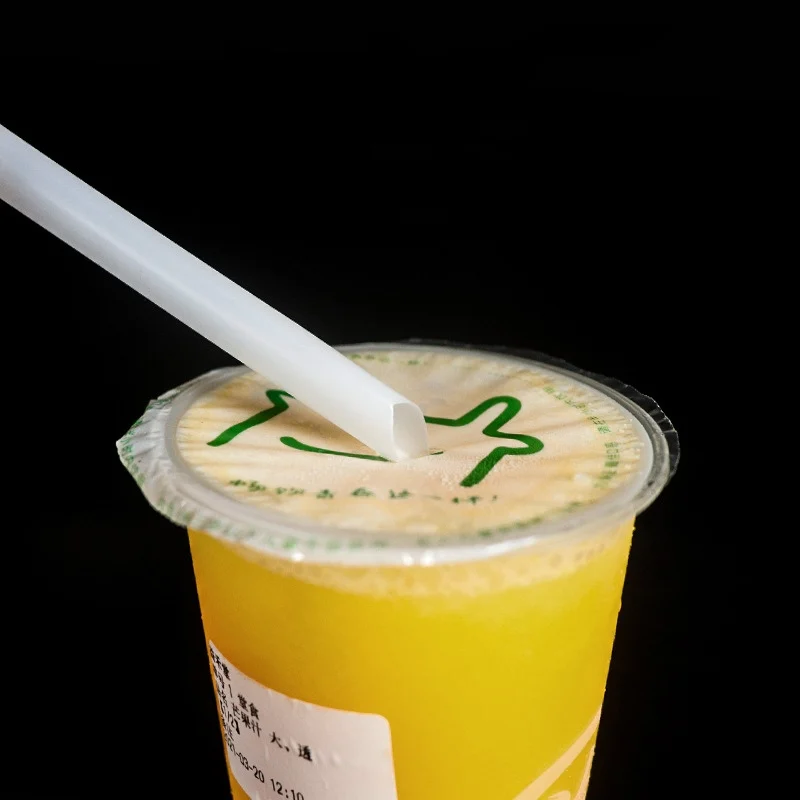 Biodegradable Drinking Pla Spoon Straws For Bar Eco Plastic