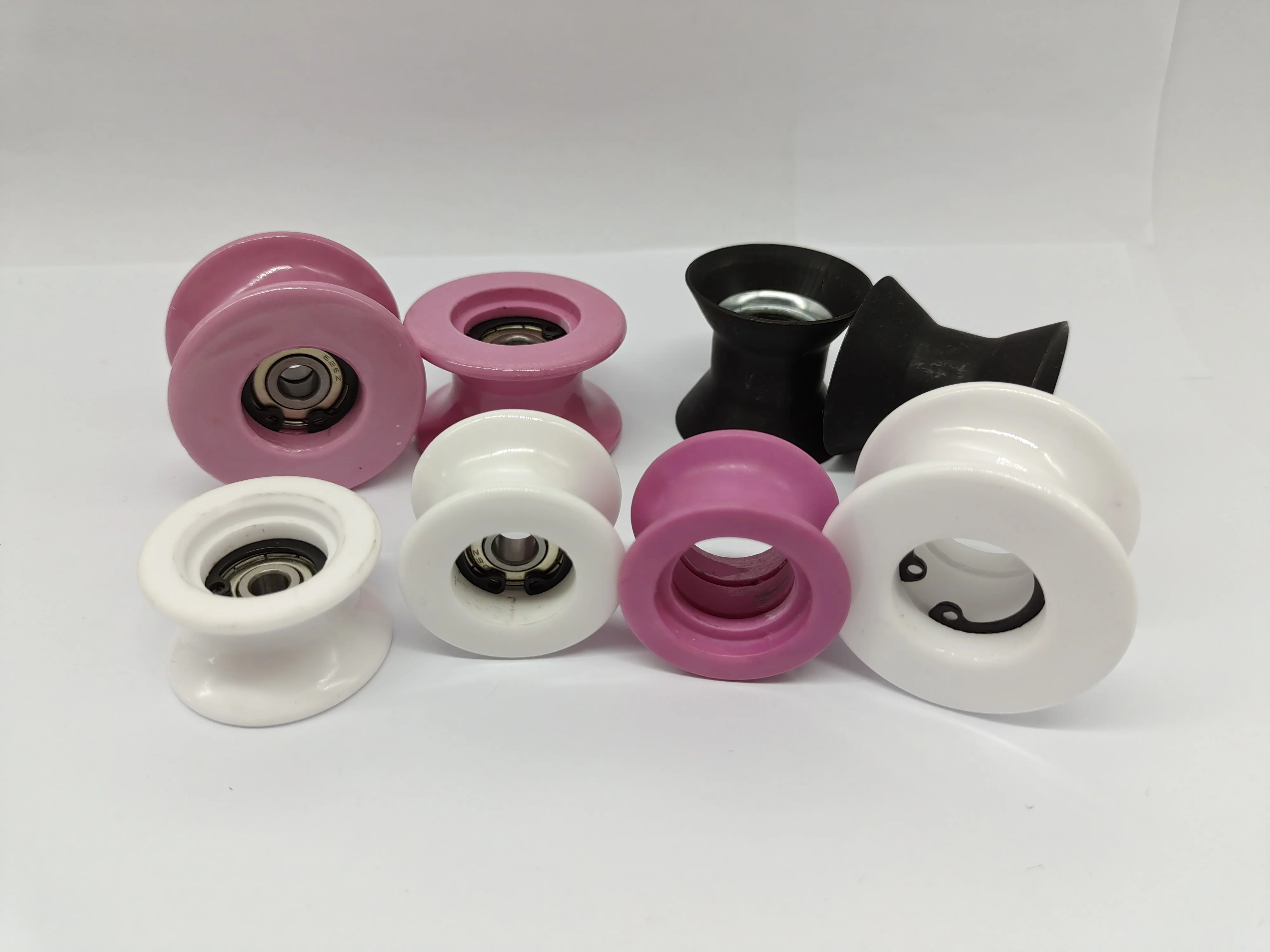 32mm Alumina Ceramic Wire Cable Guides , Pulley Ceramic Wire Rollers