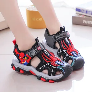 Wholesale New Design Spider Man Summer Boy'S Sandals Soft Lightweight Outdoor Sandals  Children'S Casual Beach Shoes