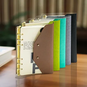 Small Batch Customized Logo A5 A6 A7 Journals PVC Transparent Cover Removable Binder Planners Wholesale Fashion Design Notebooks