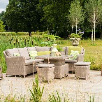 Outdoor furniture rattan set aluminium frame leisure high end quality garden sofa set