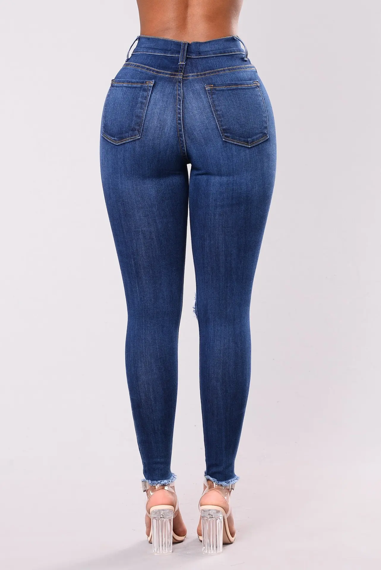 Personality Street Trend Denim Trousers Of Women Wholesale Ladies ...