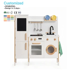 EDULAND Wooden Play with Running Water Light Kids Kitchen Toy Accessories for Girls OEM/ODM for Supermarkets Retail Chains