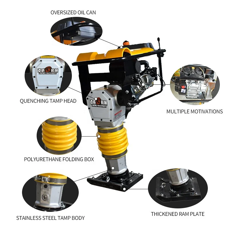 Горячая Распродажа Прямая поставка с завода трамбовочный аппарат высокой мощности для уплотнения бензиновым