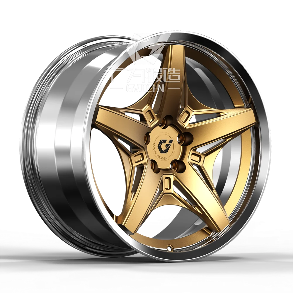 GVICHN G27 Independent design New Condition Bright Finish 100mm 50mm 120mm 45mm 0mm  Frozen Polished Champagne custom car wheels