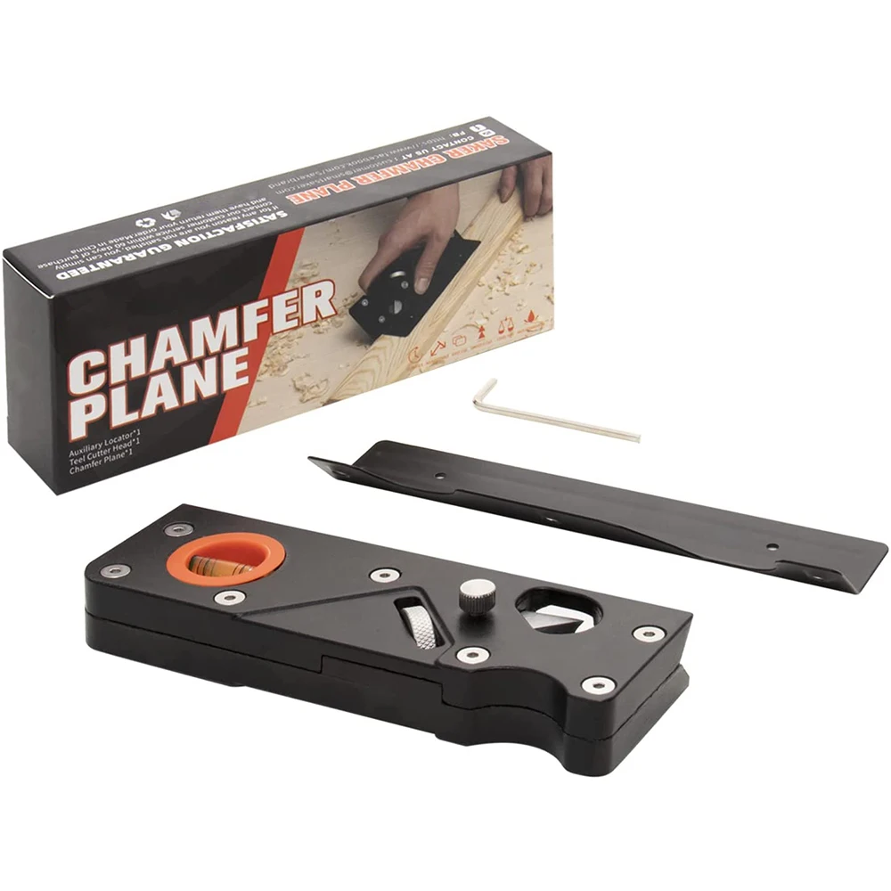 Saker Chamfer Plane - Woodworking Edge Trimming Tool, 6 Blades, Black - View #4