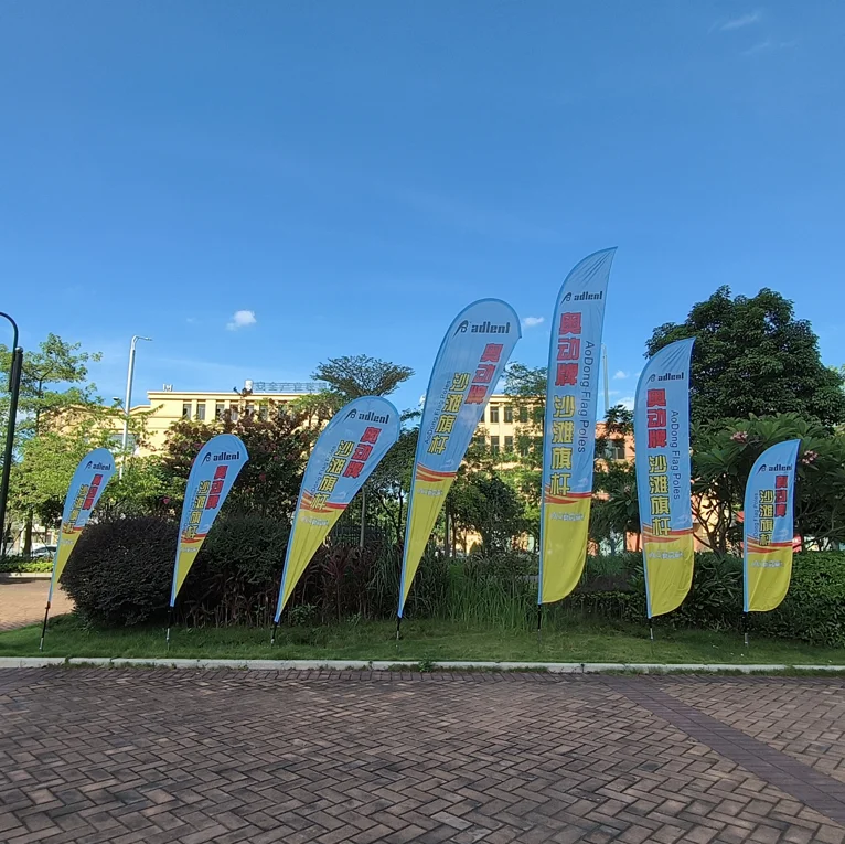 Customized Personalized Advertising Beach Flying Banner Custom Beach Flags