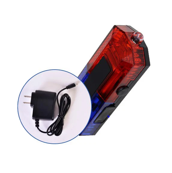 Traffic Guidance Patrol Night Light Led Red Blue Flashing Torch Light Shoulder Lamp