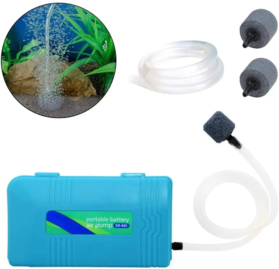 Pompe à Oxygène Portable AP-1102 Pour Pêche Et Aquarium - Double Vitesse, étanche, 48h D'autonomie Sur Pile