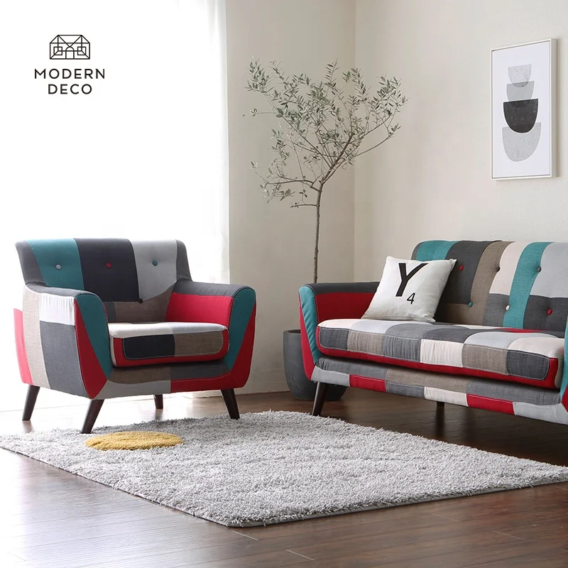 1 +2+3 Ghế Phòng Khách Bộ Sofa Sala Bọc Vải Ghép Khúc Nội Thất Trang Trí Nhà Cửa