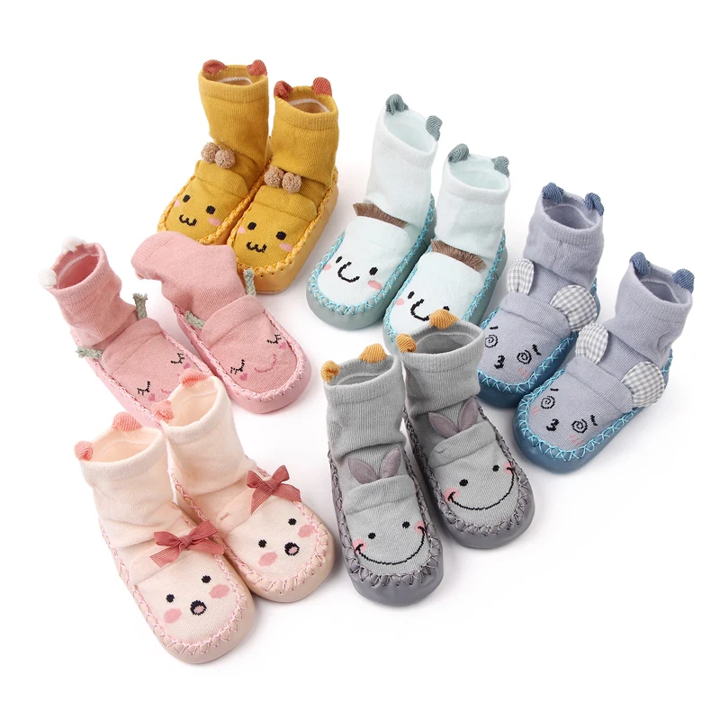 Baby Shoes and Socks Cartoon Boys and Girls Baby Socks Glue Non-slip Soft Soled Indoor Children's Floor Socks