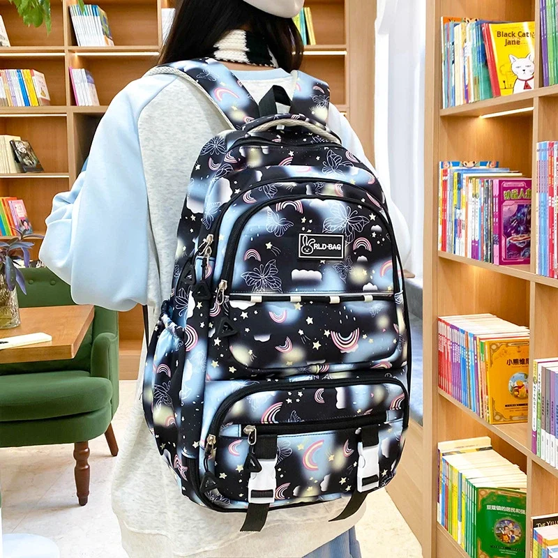 Waterproof Teen School Bag Girls Sac a dos High Quality School Backpack for Teenagers Mo aperçu 4
