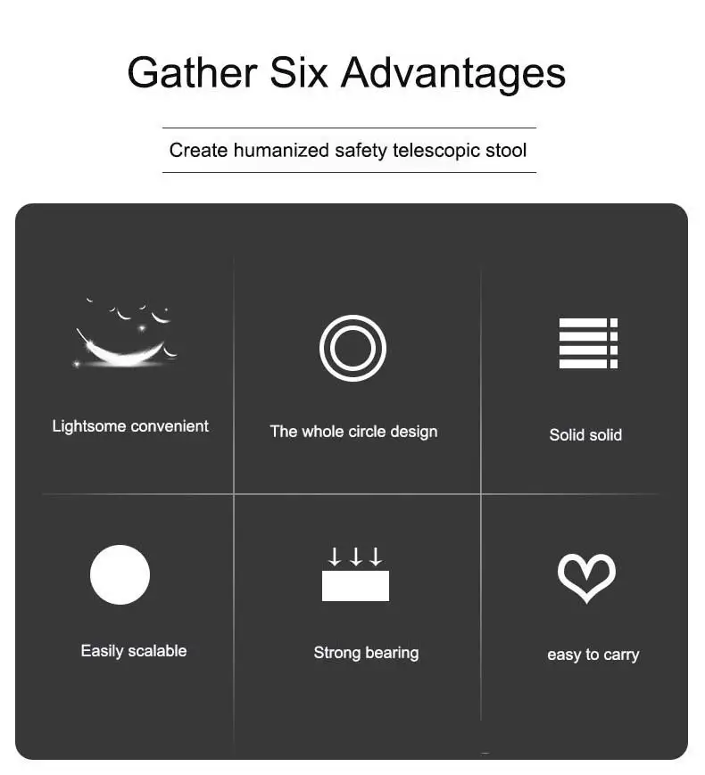 Rts Portable Collapsible Folding Retractable Stool Modern Outdoor Light