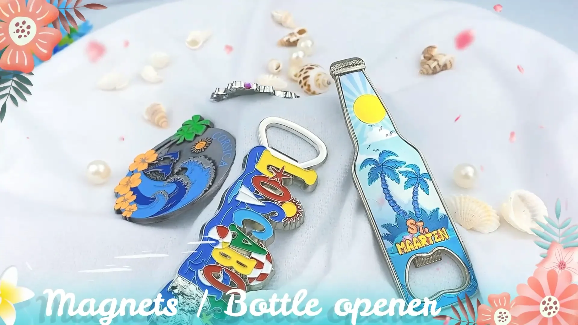 Custom Printing Logo Epoxy Jamaica Tourist Souvenir Key Chain Metal Sea