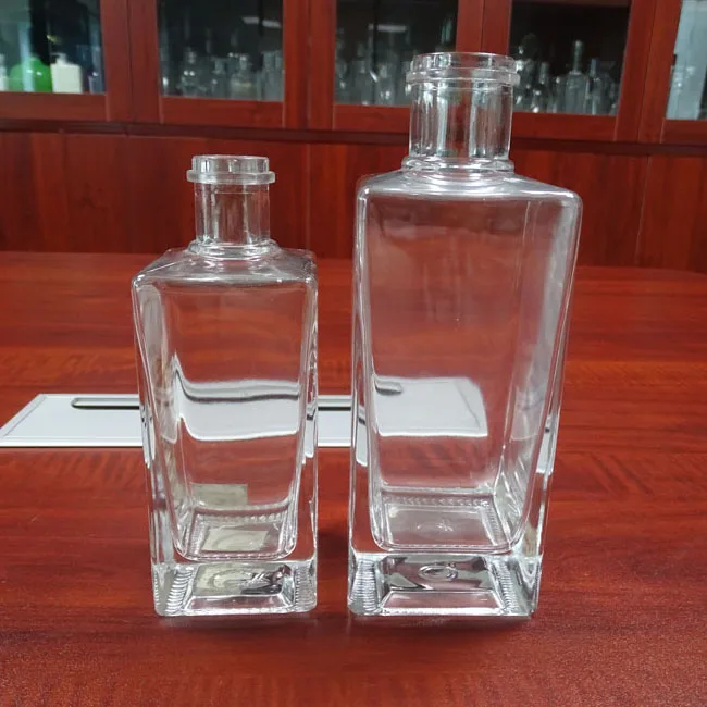 Flint Glass 250ML 25cl Mini Square Glass Spirit Liquor LIQUEUR Bottles
