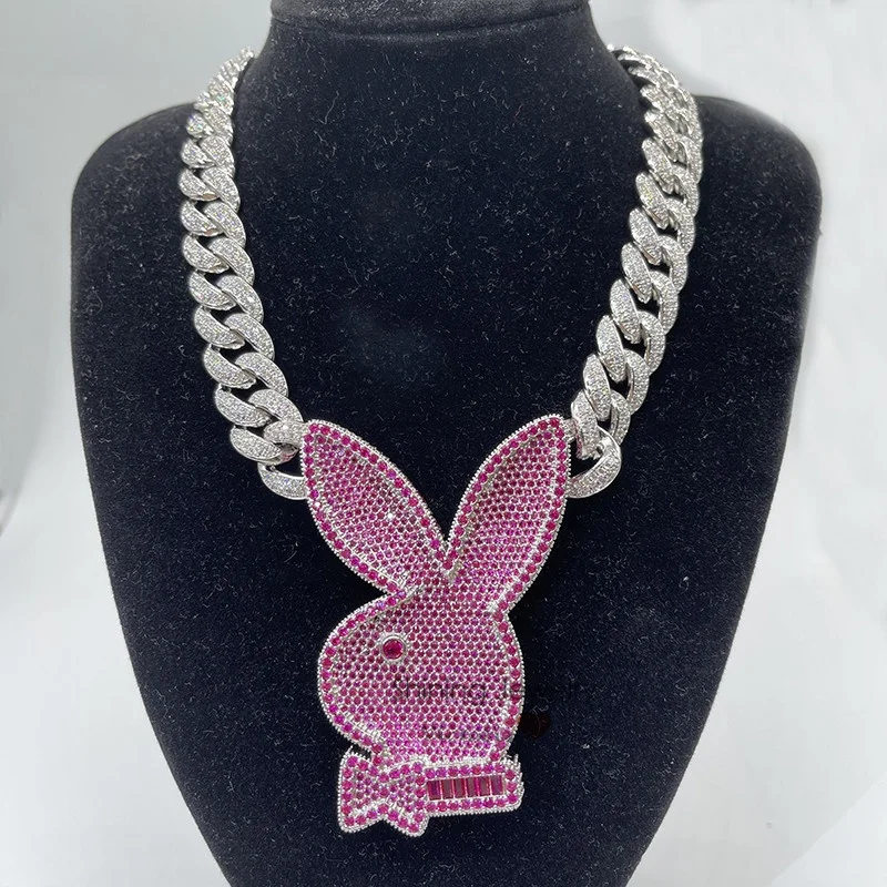 Hip Hop Bling Card B Rabbit Chain 