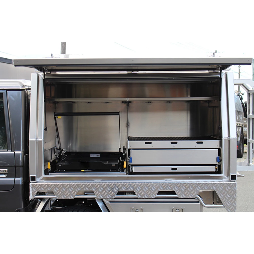 Waterproof Aluminum Tool Box Tray Back Ute Canopy for Sale