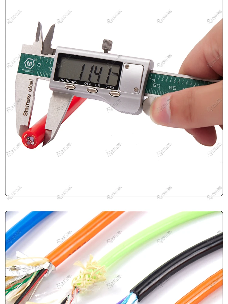 Spiral 4 Communication Cable / Heavily Armored Wire For Diving