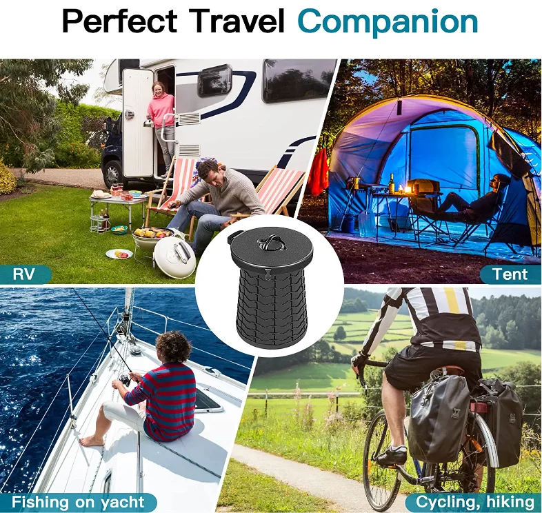 Good Quality Washable Plegable Outdoor telescopic stool Car Camp Camping Plastic Porta Potty Travel Portable Folding Toilets