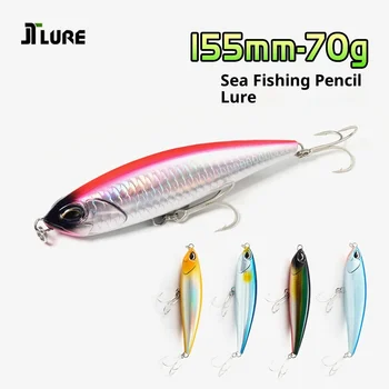 New Sea Bass Sea Fishing Pencil Lure Set 145mm/70g Sinking Plastic Artificial Hard Bait Bionic Fake Bait Wholesale – Pencil – view 2