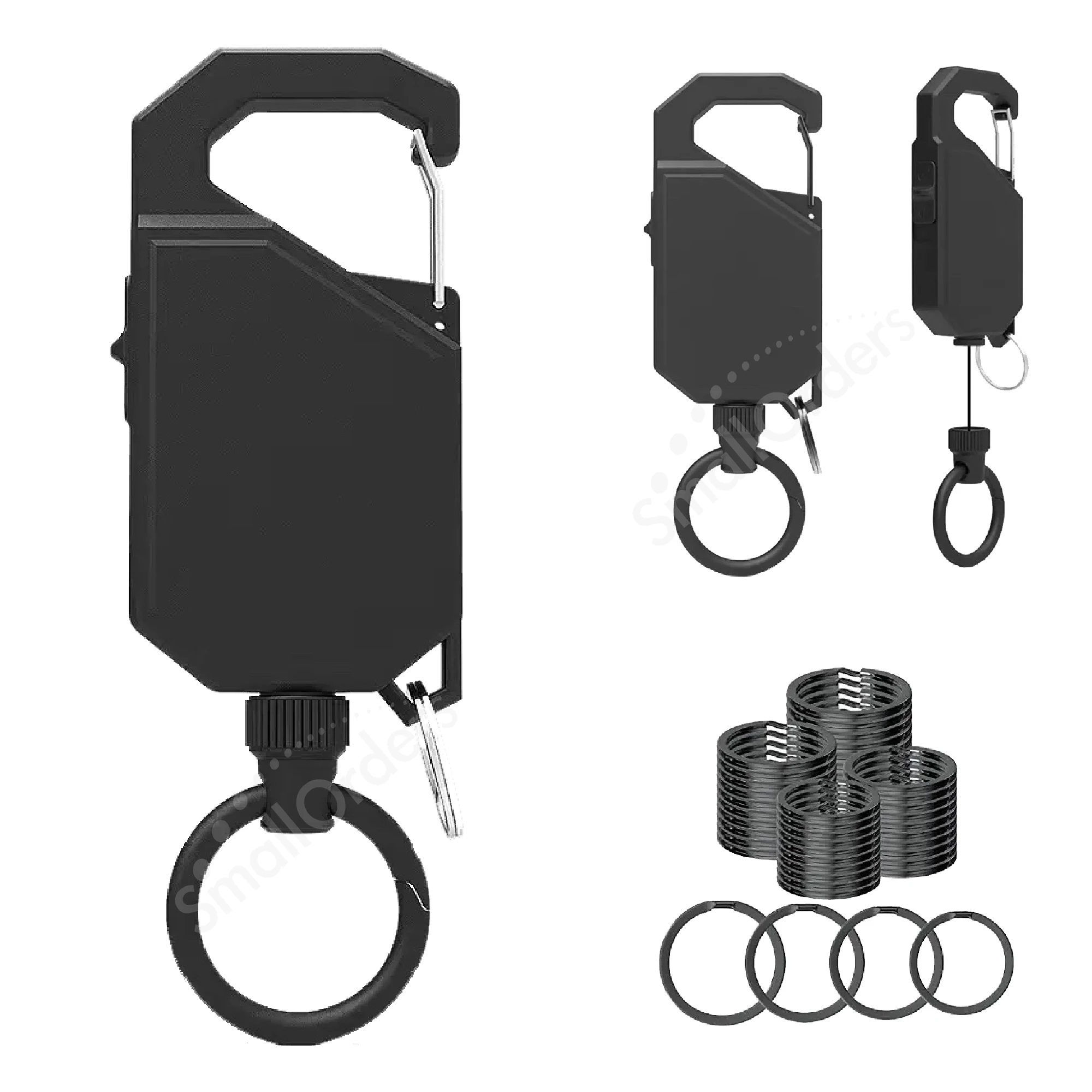 Custom logo Retractable Badge Holder keychain