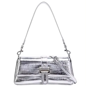 Factory Design High-End Multi-Functional Vintage Silver Women's Shoulder Bag Large Capacity with Two Handles Stylish for Summer
