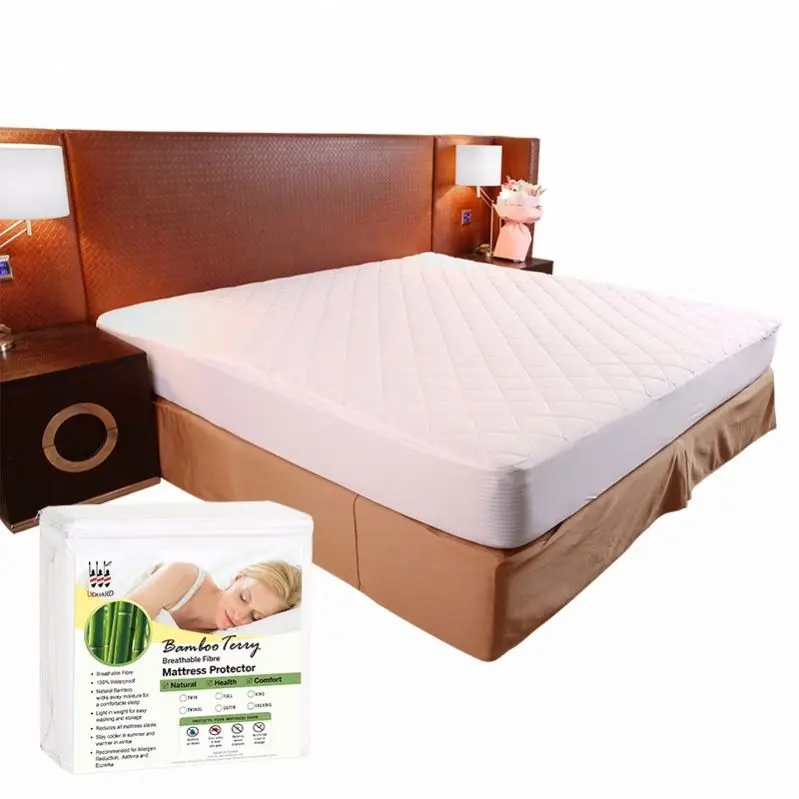 
 Дышащий бесшумный гипоаллергенный водонепроницаемый стеганый защитный чехол для матраса  